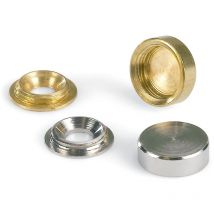 Boîte de : 25 Pcs Garniture Chromée Lisse D-16Mm