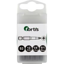Embout Bit 1/4 DIN3126 E63 ph 2x50mm a10 unités fortis