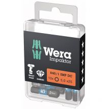 Wera - Embout 840/1 imp dc 5 mm longueur 25 mm 1/4 po. C6,3 Impacteur, dc