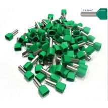 Elematic - Embout de cablage pré-isolé fil souple isolé de 0.5 mm² à 25 mm² simple ou double Quantité Embout: Lot de 100 Embouts - Embout de câblage: