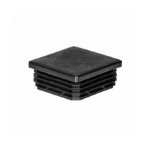 Embout de poteaux plastique rentrant carré noir - Dimensions: 100 mm