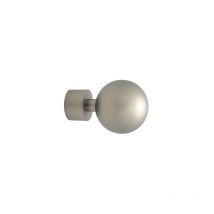 1 Embout de tringle forme boule ø 28 laque Coloris - Nickel satine