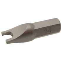 Acton - Punta destornillador -Ojos de serpiente- para tornillos inviolables - Acero 14x25