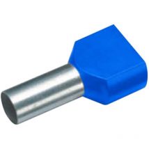 Embout double d'extrémité de câble Cimco 18 2446 2.5 mm² x 13 mm partiellement isolé bleu 100 pc(s)
