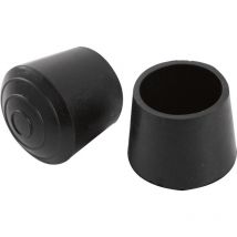 Embout enveloppant caoutchouc noir 22 ø mm