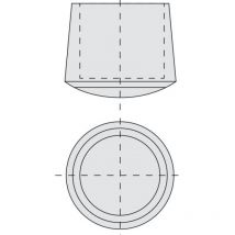 Embout enveloppant caoutchouc noir pour diamètre extérieur 16mm en boite de 20