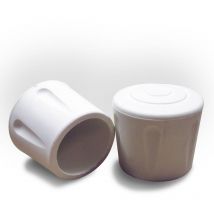 Embout en Caoutchouc Renforcé Vulcanisé blanc pour Pied de Chaise et Table Diamètre 25 mm - Ajile
