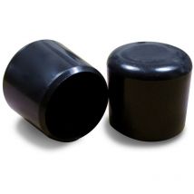 Embout Enveloppant Coiffant Capuchon de Protection Plastique noir pour Pied, Tube, Tige, Fil de Grillage de Diamètre 14 mm - Ajile
