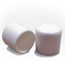 Embout Enveloppant Coiffant Capuchon de Protection Plastique blanc pour Pied, Tube, Tige, Fil de Grillage de Diamètre 18 mm - Ajile