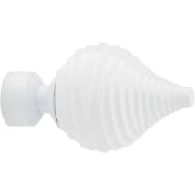Embout Rideaux Ice Cream Blanc – Tringle à rideau – Longueur, Matières, Largeur, Finition métal, Forme, Quantité par pack