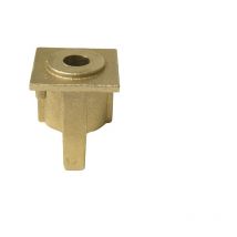 Embout percé à pattes 40x40 pour tubes épaisseur 2. Cupro Brut - Diamètre de l'axe (mm) : 12