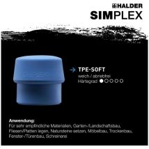 Halder 3201.040 - Embout tpe bleu ø 40 mm pour Simplex