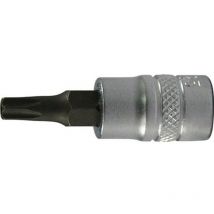 Embout pour tournevis 1/4'' pour vis femelle torx , Dimensions : t 25, Long. 36 mm, Pour vis M4,5-M5