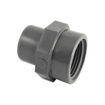 Embout pvc pression à coller mâle 50 mm, femelle à visser 50x60