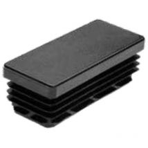 Embout rentrant tube rect plastique 100X50 noir Fortaps 19-100X50