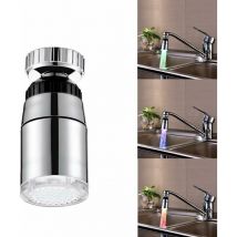Embout Robinet D'eau led Lumière Évier Lavabo Sonde Température Mousseur Faucet Salle De Bains - 3 couleurs