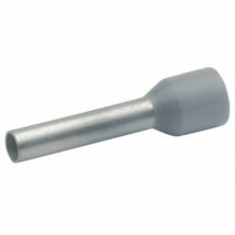 100 embouts de câblage isolé gris 2,5mm² 12mm (173/12)