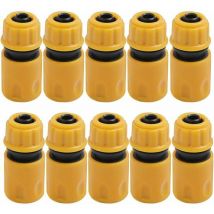 Embout Tuyau d'Arrosage 10pcs, Raccord Rapide pour Jardin en Plastique, Raccord d'Arrosage, Embout d'Arrosage, Raccord Tuyau, Raccord d'Arrosage pour