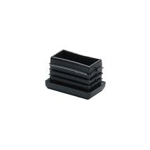 Embout rectangulaire avec ailettes 'CNT04' en polyéthylène noir 3x2,15x1,5cm (25 unités) Micel