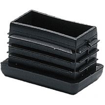 Embout rectangulaire avec ailettes "CNT04" en polyéthylène noir 4x2,2x2,5cm (25 unités) MICEL