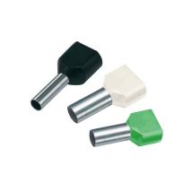 Embout de câblage double pour fil souple de 1,5 à 50mm² - Section / Couleur - Double embout Gris - 2.5mm² - Sachet de 100