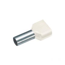Embout de câblage double pour fil souple de 1,5 à 50mm² - Section / Couleur - Double embout Ivoire - 16mm² - Sachet de 50