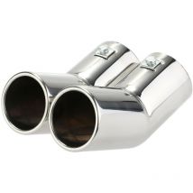 Embouts de silencieux d'échappement en acier inoxydable à double tuyau pour vw Golf 4 Bora Jetta