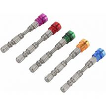 Embouts de Tournevis,5Pcs 65 mm S2 acier magnétique tête cruciforme PH2 Adaptateur de Vissage - avec Aimant et butée de Profondeur + Embout