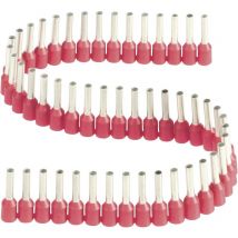 Embout simple d'extrémité de câble Vogt Verbindungstechnik 470308.00050 1 mm² x 8 mm partiellement isolé rouge 50 pc(s) D27797