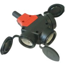 PCE - Prolongador ip 44 caucho + con tapa