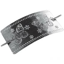 Embrasse Bicolore Papillon Noir argent