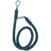 Cordon - Embrasse rideau textile Coloris - Bleu canard