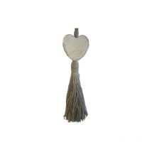 Cosy - Embrasse rideau textile pompon coeur Coloris - Lin