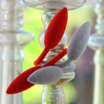 Embrasse à rideaux Flexible Ogives V.créations - Rouge - l x h - Rouge