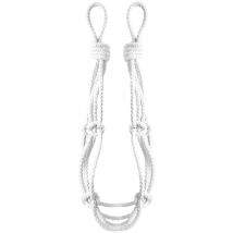 Cordage - Embrasse pour rideau corde nouée Coloris - Blanc