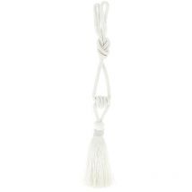 Single - Embrasse pour rideau à pompon Coloris - Blanc