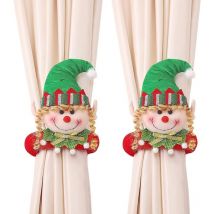 Embrasses de rideaux de Noël Porte-rideaux Embrasses de rideaux de Noël Boucle de rideau Porte-rideaux Crochets de rideaux Embrasses de rideaux