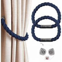 Embrasses magnétiques pour rideaux, lot de 2 attaches de corde de rideau de simplicité moderne avec aimant puissant, décoration de porte-rideau en