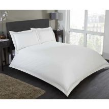 Rapport Home - Embroidered Single Duvet Quilt Cover & 1 Pillowcase Bedding Bed Set Cream - Cream