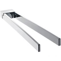 Emco - Porta Asciugamani Art-Portasciugamani Girevole a 2 Bracci, 430 mm, Cromato, Zinco, Grigio, Standard
