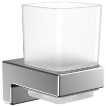 Emco - cue Glashalter chrom mit Kristallglas, Wandmodell, 322000100