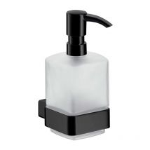 Emco Loft Seifenspender 052113301 noir, modèle de mur de verre cristal dépoli