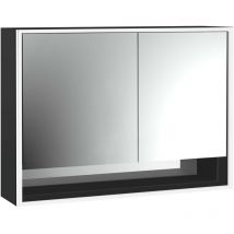 Emco - loft Lichtspiegelschrank mit Unterfach, 1000mm, 2 Türen,