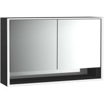 Emco - loft Lichtspiegelschrank mit Unterfach, 1300mm, 2 Türen,