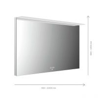 Emco - mi 200+ LED-Lichtspiegel, mit Lichtsegel, Touch-Bedienfeld,