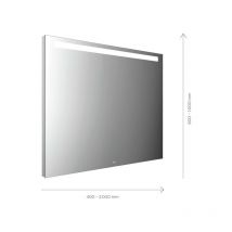 Emco - mi 210 LED-Lichtspiegel, horizontaler Lichtausschnitt oben,