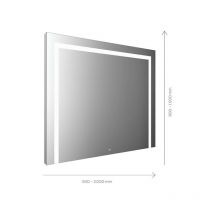 Emco - mi 220 LED-Lichtspiegel, drei Lichtausschnitte, verdeckter