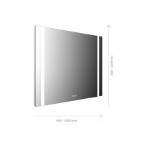 Emco - mi 500+ LED-Lichtspiegel, zwei Lichtausschnitte seitlich,