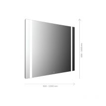 Emco - mi 500 LED-Lichtspiegel, zwei Lichtausschnitte seitlich,