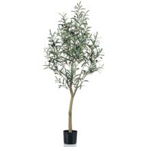 Emerald - Artificial Olive Tree 140 cm in Plastic Pot